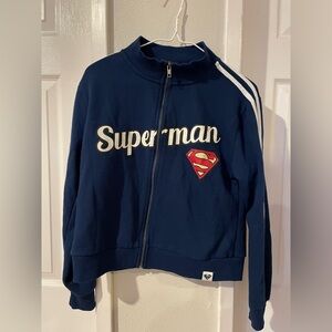 Superman Logo 1938 Zip Jacket Size L & Shorts  Size XL Women’s